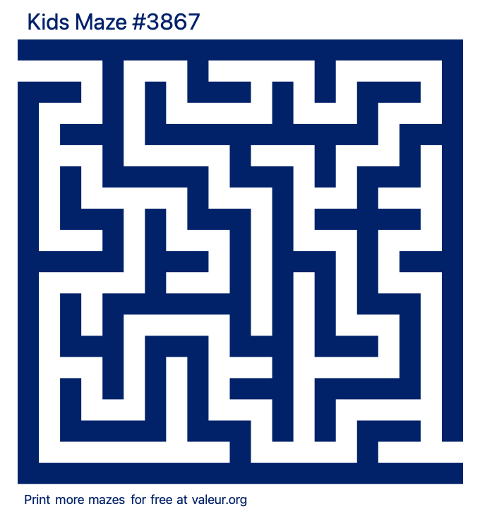 Free Printable Kids Maze number 3867