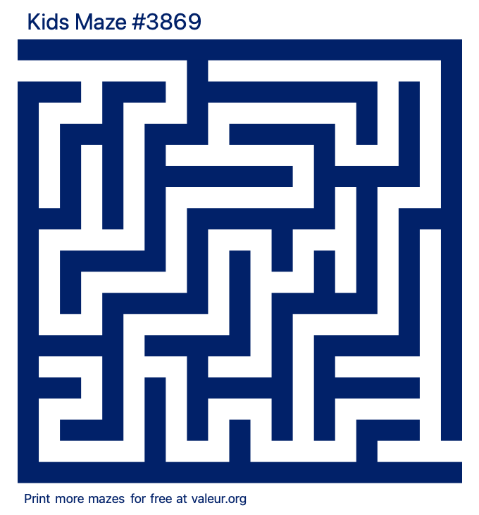 Free Printable Kids Maze number 3869