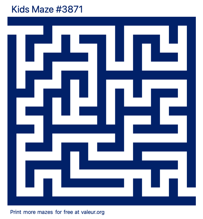 Free Printable Kids Maze number 3871