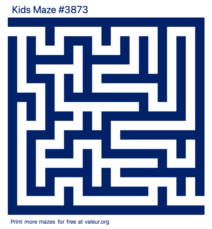 Free Printable Kids Maze number 3873