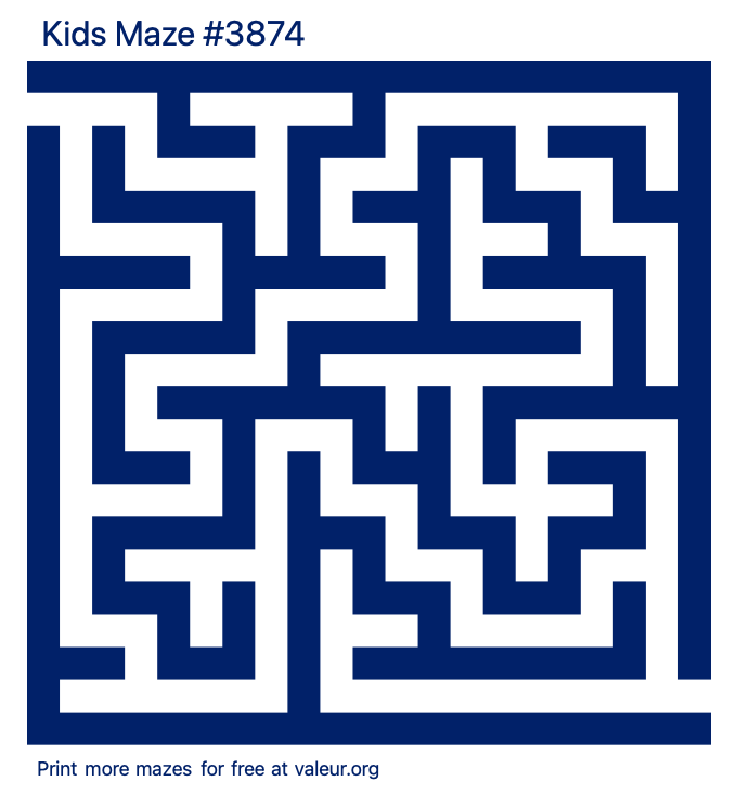 Free Printable Kids Maze number 3874