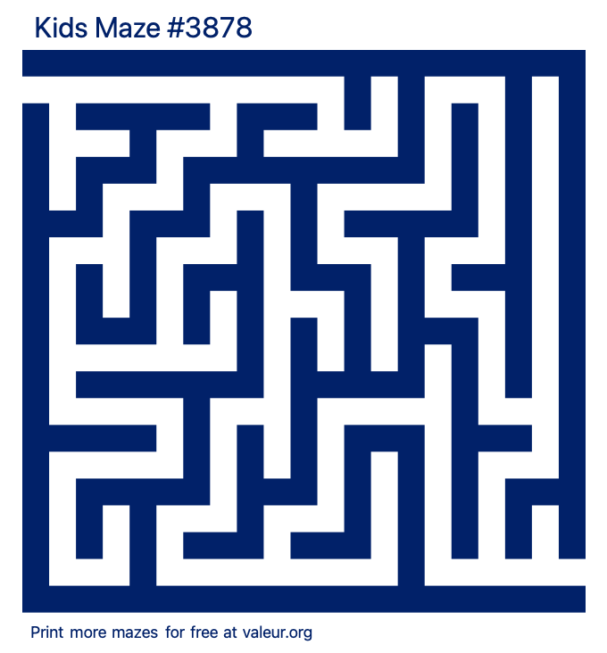 Free Printable Kids Maze number 3878