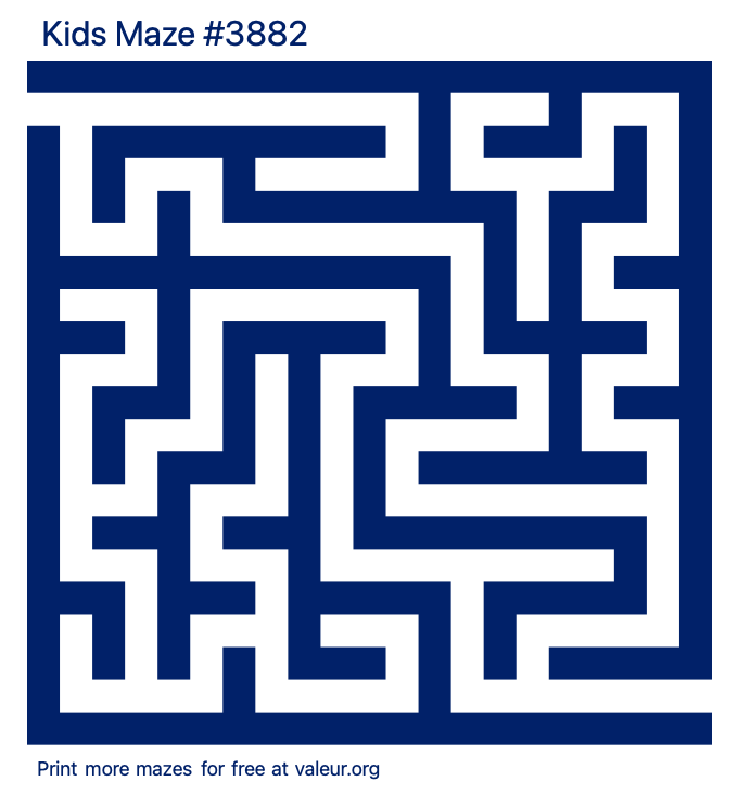 Free Printable Kids Maze number 3882