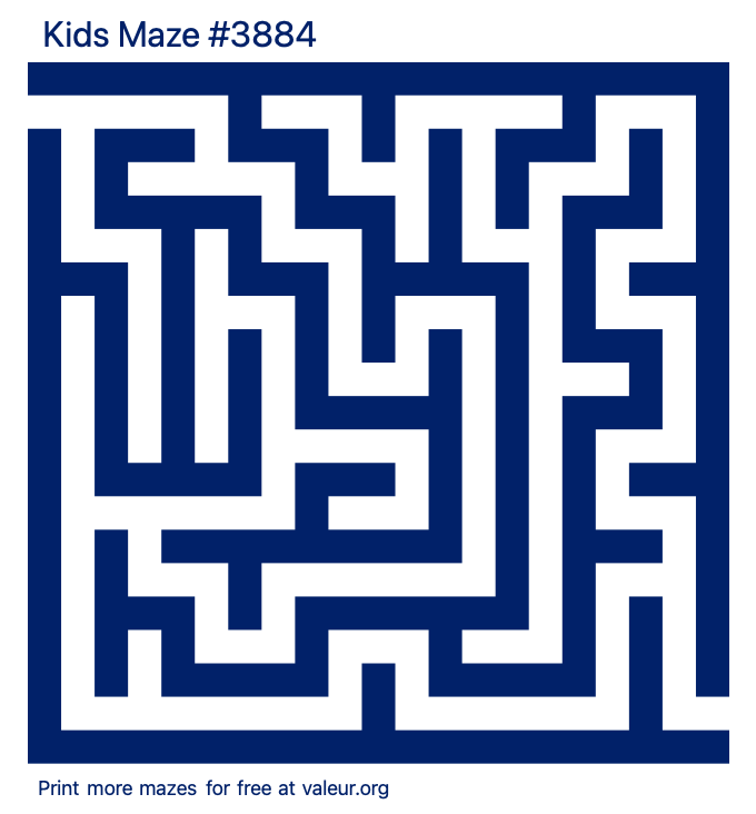 Free Printable Kids Maze number 3884