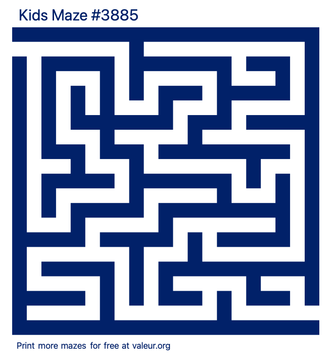 Free Printable Kids Maze number 3885