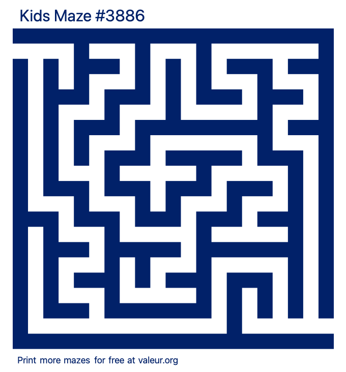 Free Printable Kids Maze number 3886
