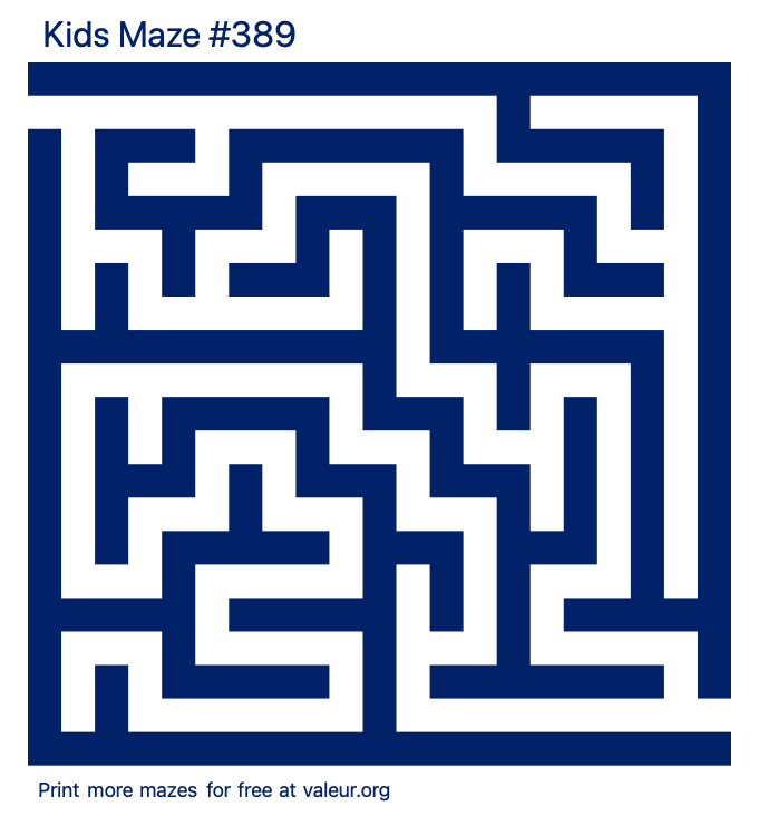 Free Printable Kids Maze number 389