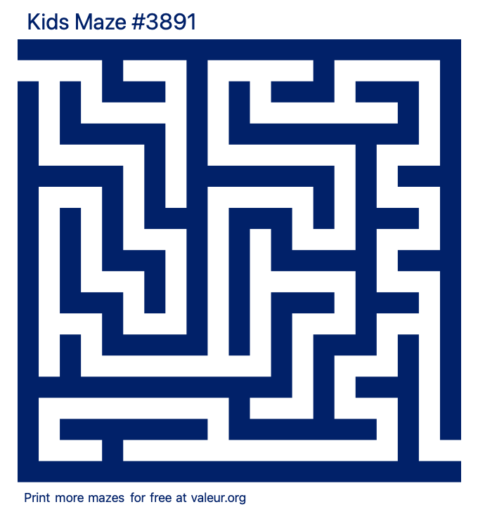 Free Printable Kids Maze number 3891