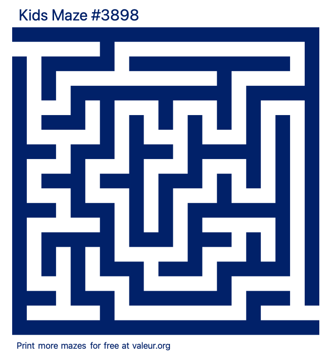 Free Printable Kids Maze number 3898