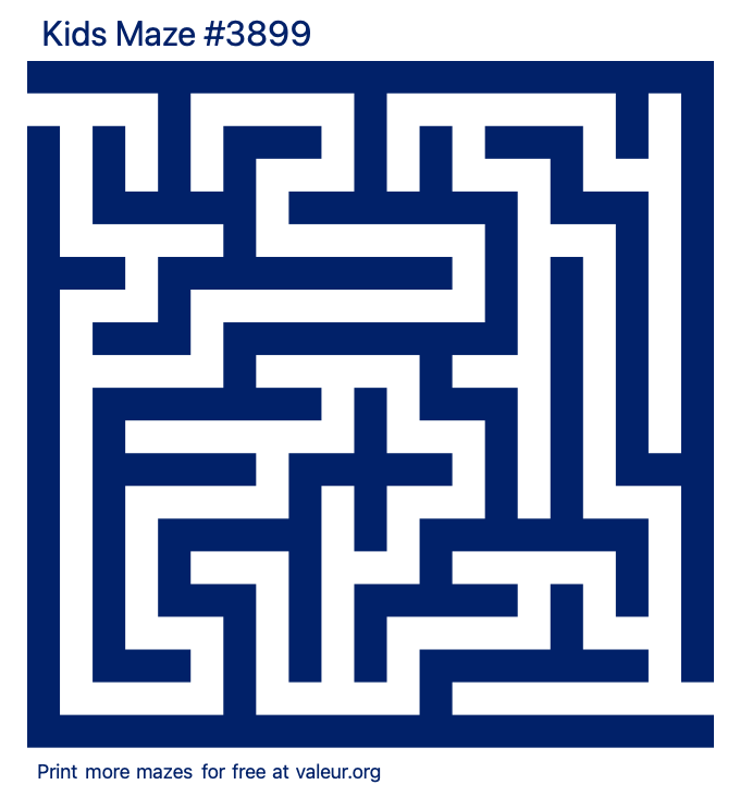 Free Printable Kids Maze number 3899