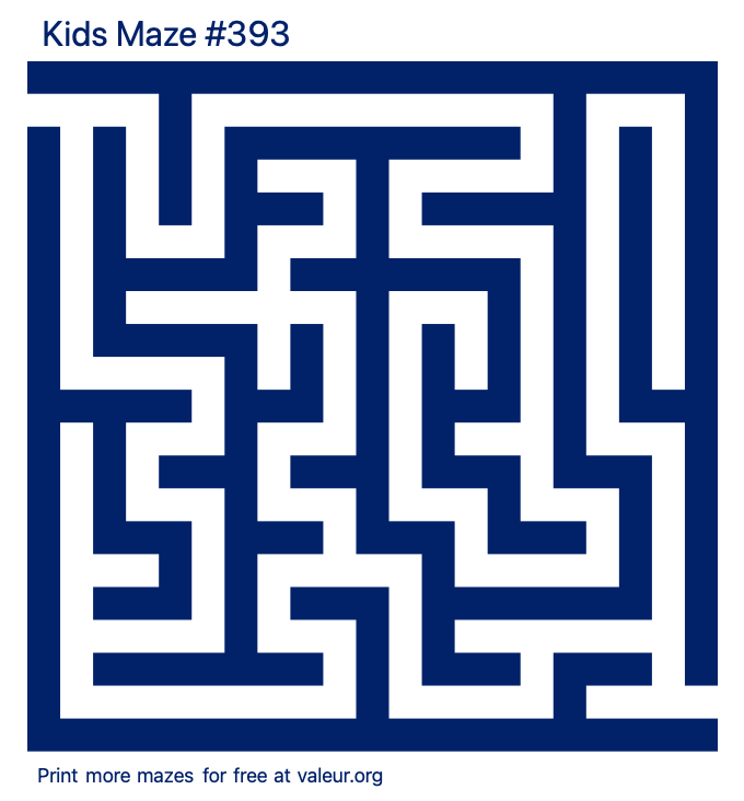 Free Printable Kids Maze number 393