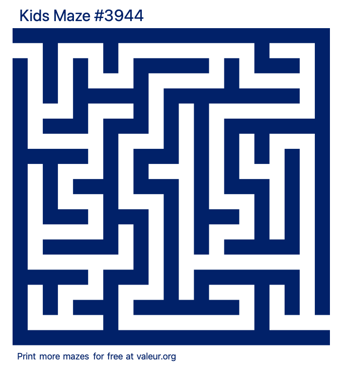 Free Printable Kids Maze number 3944