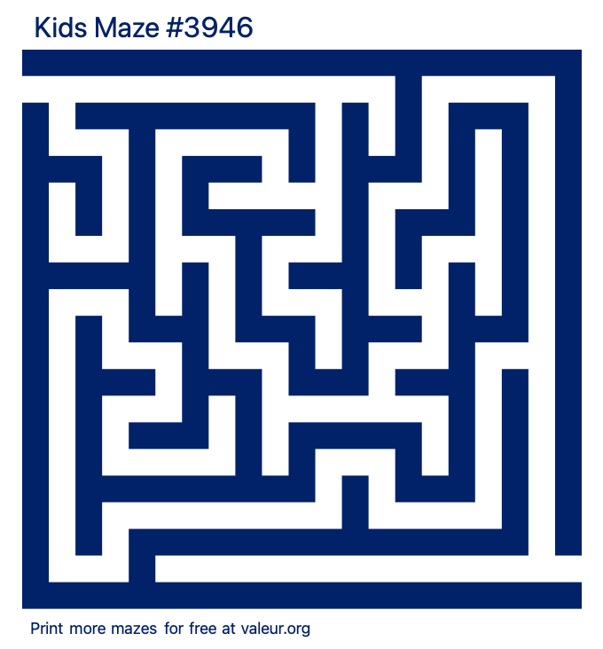 Free Printable Kids Maze number 3946
