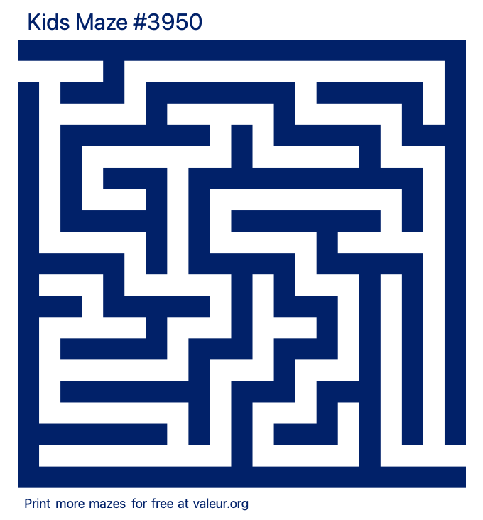Free Printable Kids Maze number 3950
