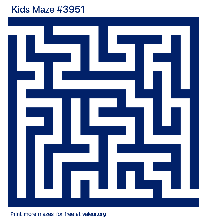 Free Printable Kids Maze number 3951