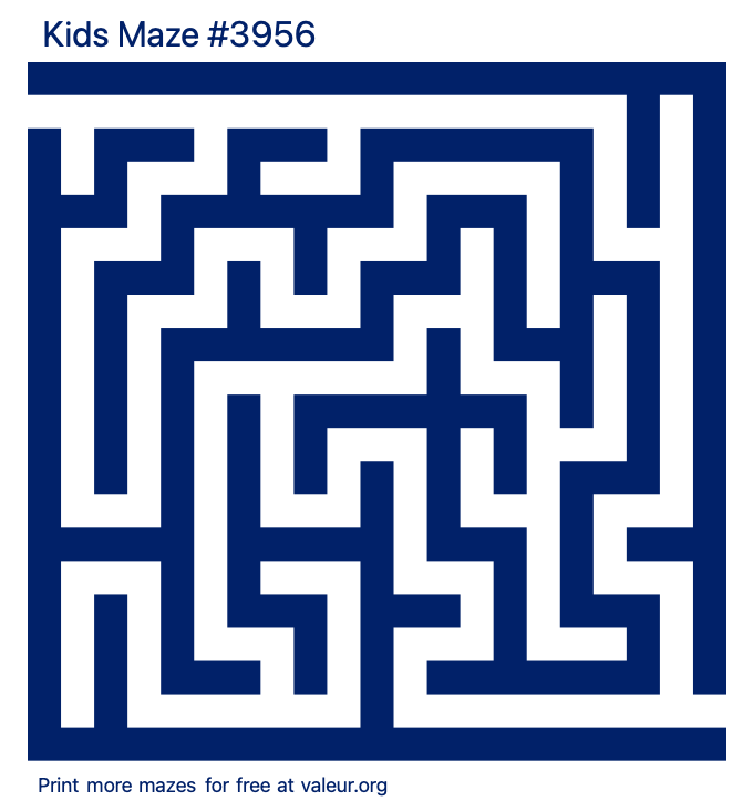 Free Printable Kids Maze number 3956