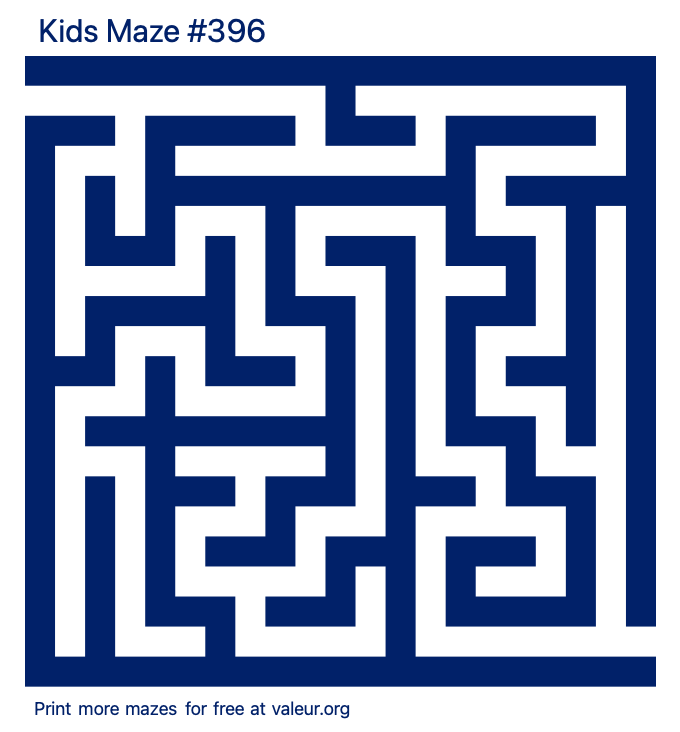 Free Printable Kids Maze number 396