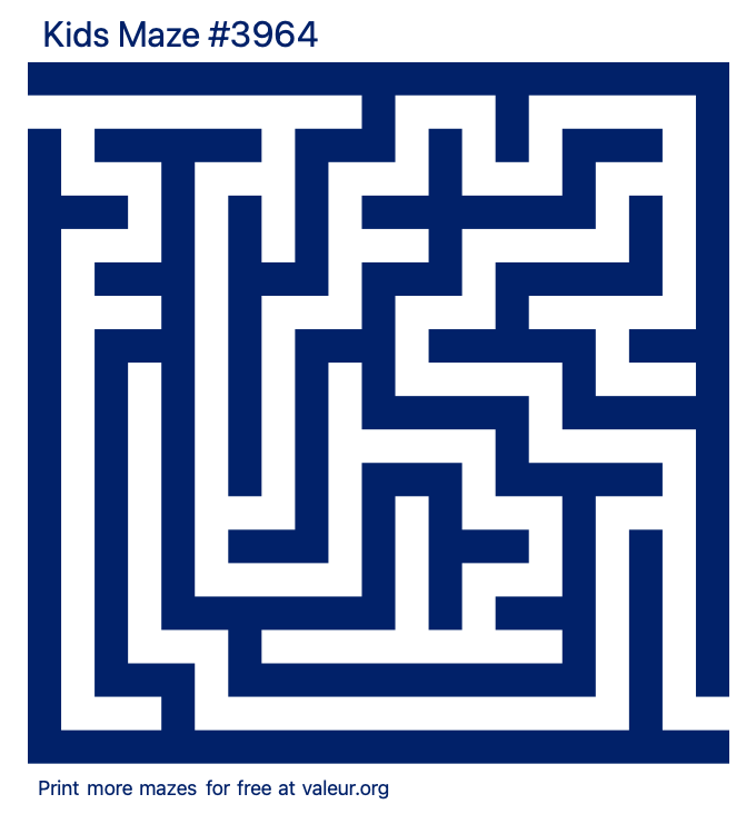 Free Printable Kids Maze number 3964