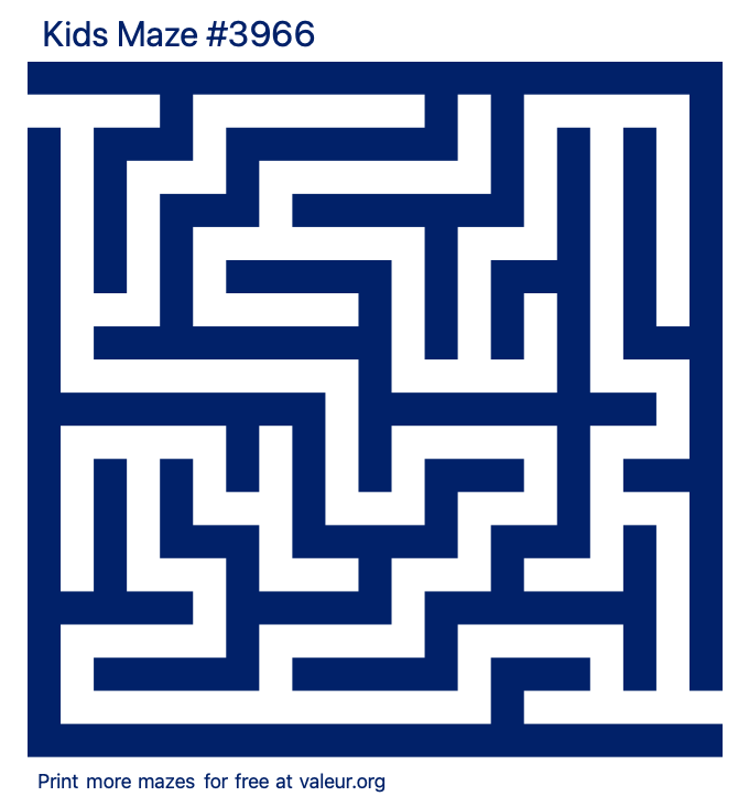 Free Printable Kids Maze number 3966
