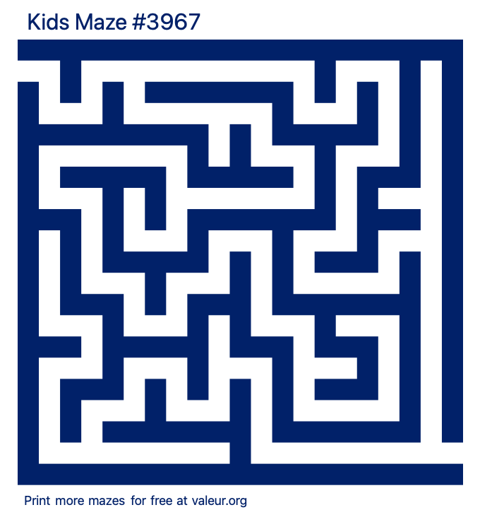 Free Printable Kids Maze number 3967
