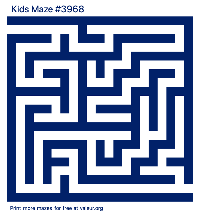 Free Printable Kids Maze number 3968
