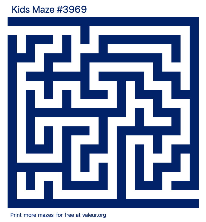 Free Printable Kids Maze number 3969