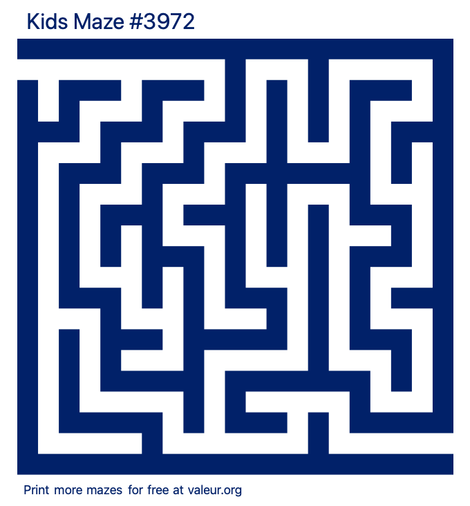 Free Printable Kids Maze number 3972