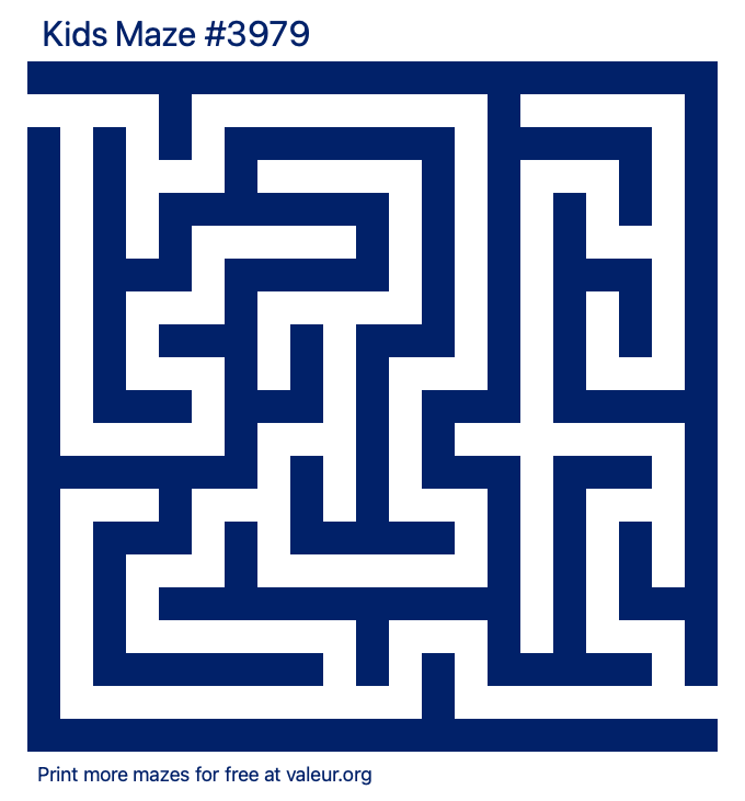 Free Printable Kids Maze number 3979