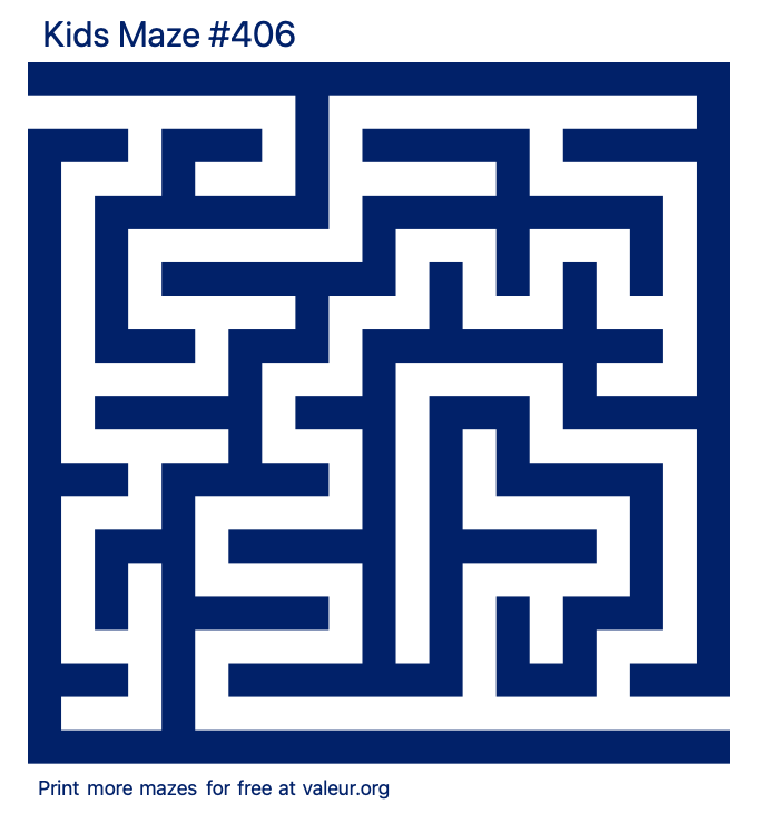 Free Printable Kids Maze number 406