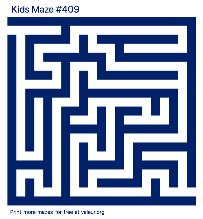 Free Printable Kids Maze number 409