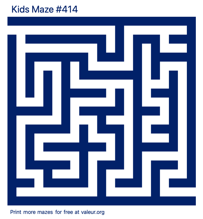 Free Printable Kids Maze number 414