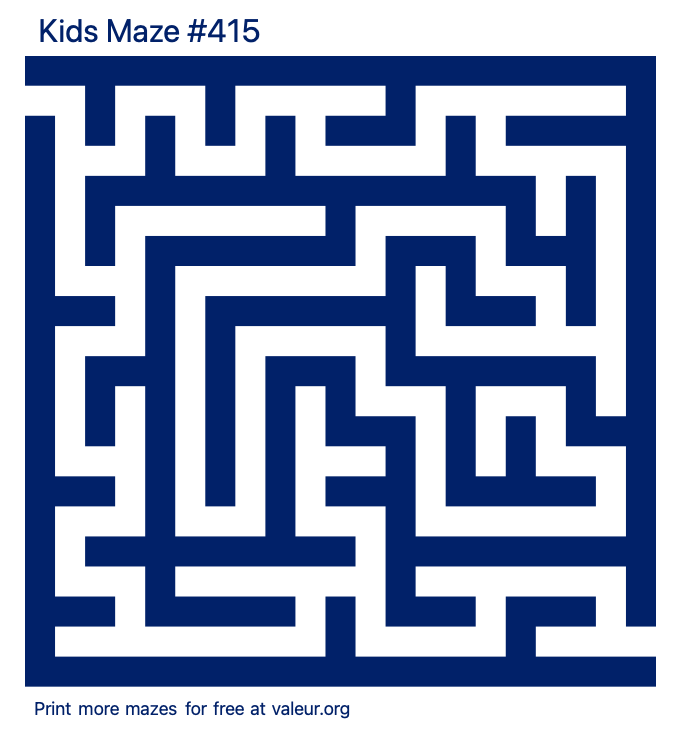 Free Printable Kids Maze number 415