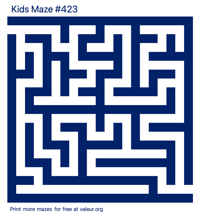 Free Printable Kids Maze number 423