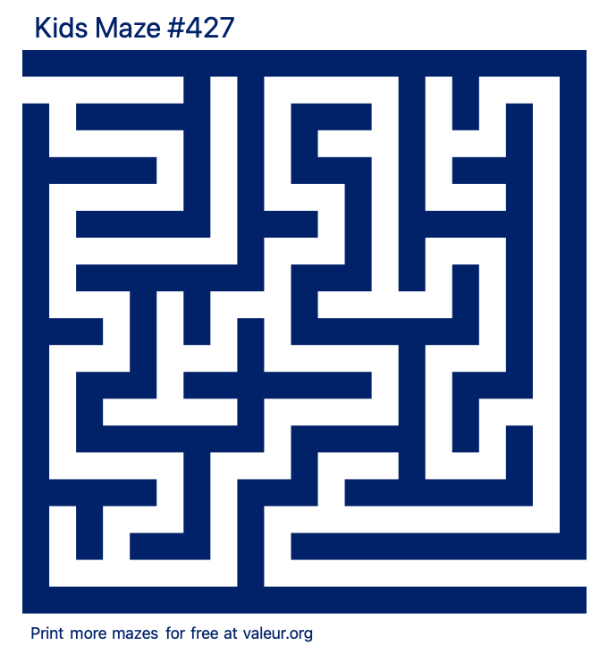 Free Printable Kids Maze number 427