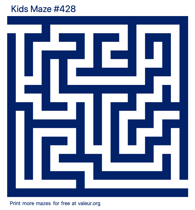 Free Printable Kids Maze number 428