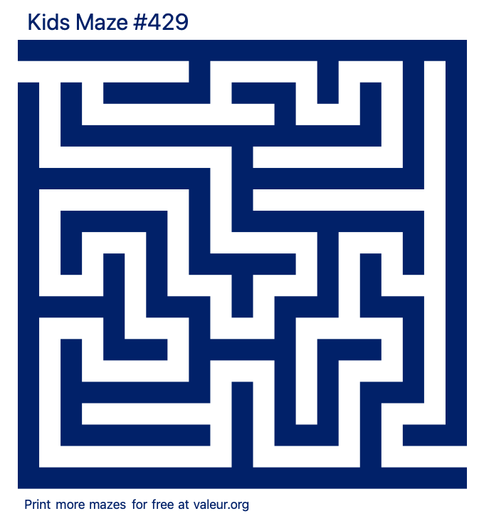 Free Printable Kids Maze number 429