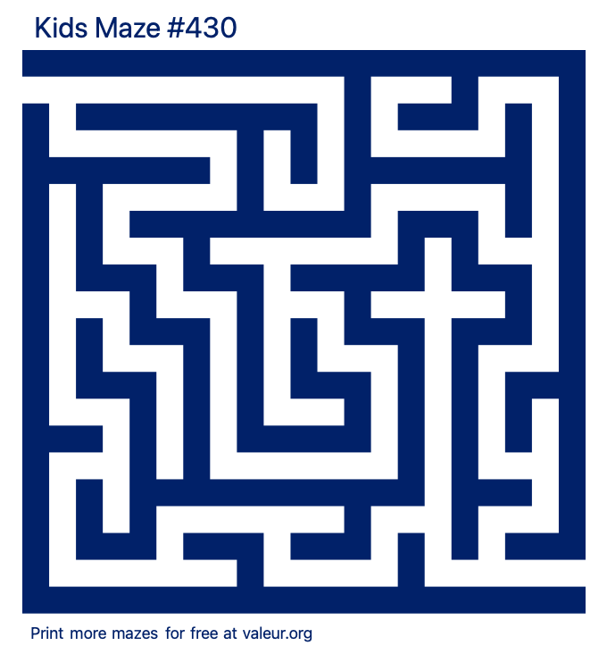 Free Printable Kids Maze number 430