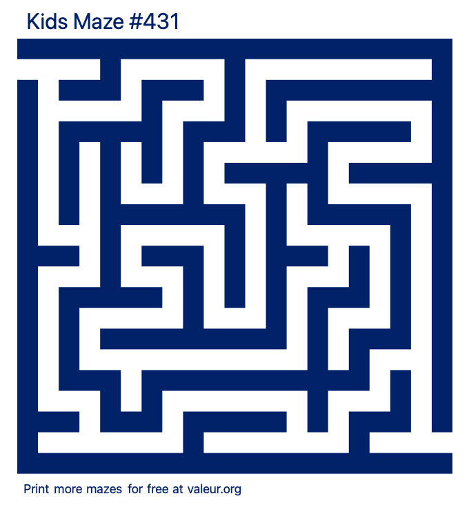 Free Printable Kids Maze number 431