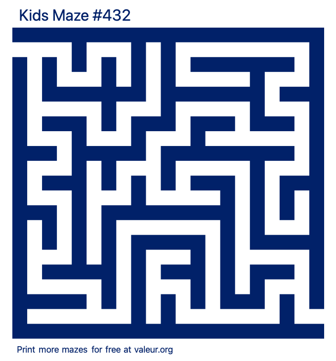 Free Printable Kids Maze number 432