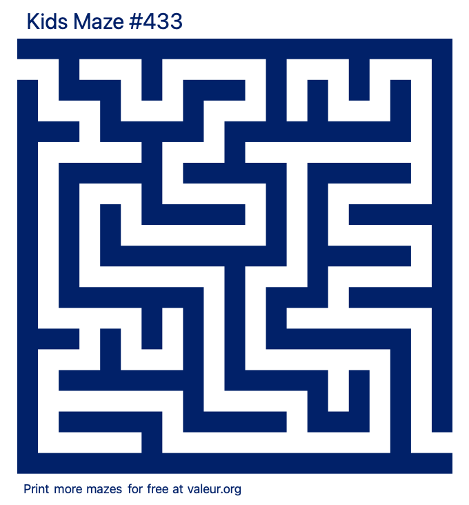 Free Printable Kids Maze number 433