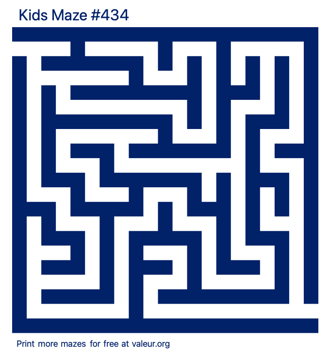 Free Printable Kids Maze number 434