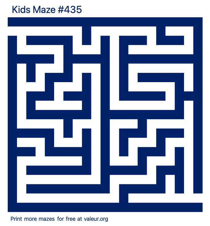 Free Printable Kids Maze number 435