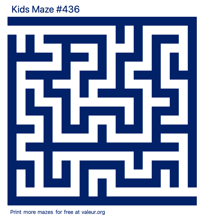 Free Printable Kids Maze number 436