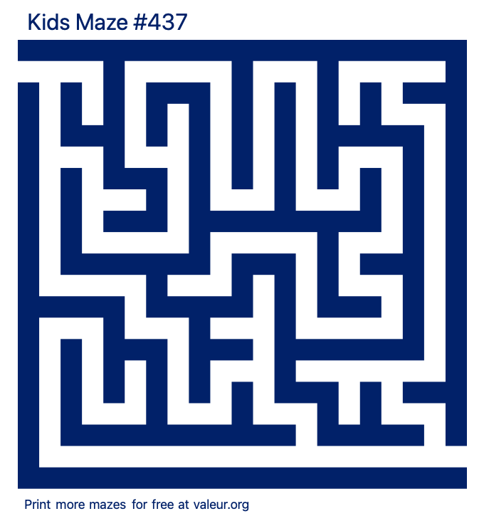 Free Printable Kids Maze number 437