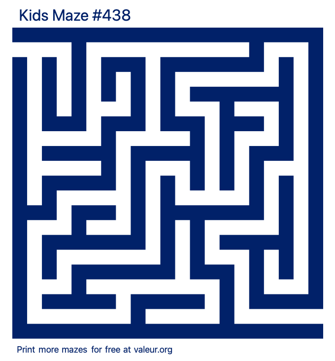 Free Printable Kids Maze number 438