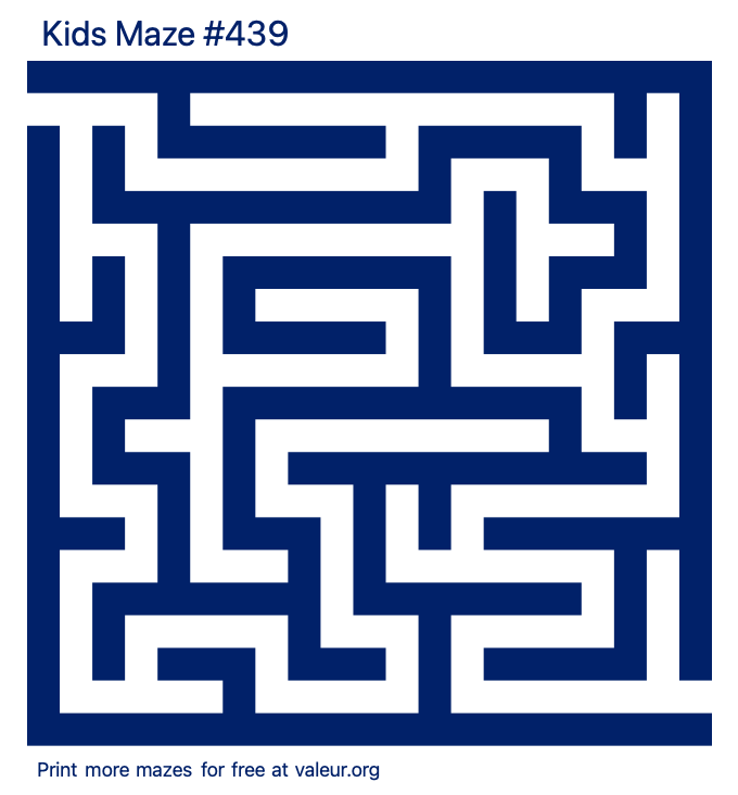 Free Printable Kids Maze number 439