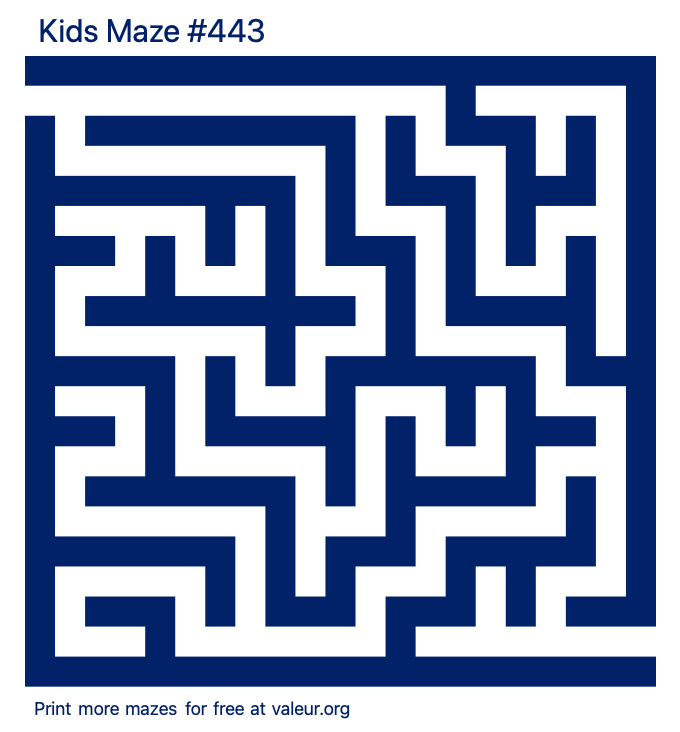 Free Printable Kids Maze number 443