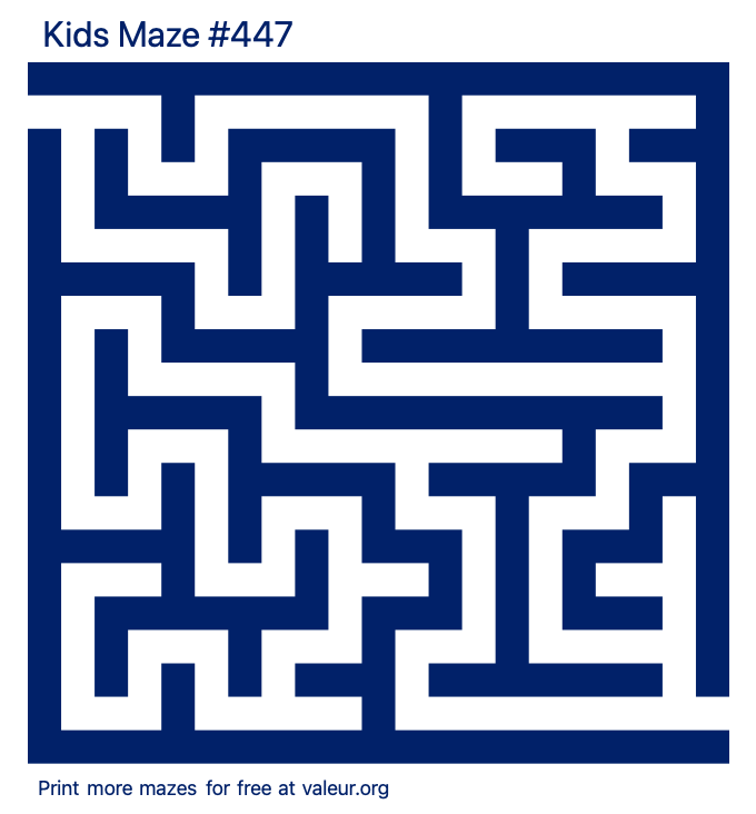 Free Printable Kids Maze number 447