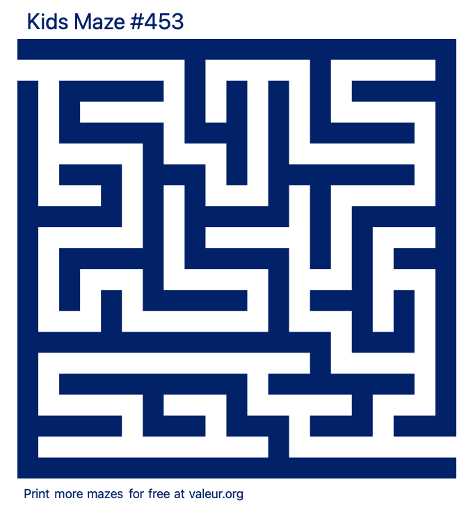 Free Printable Kids Maze number 453