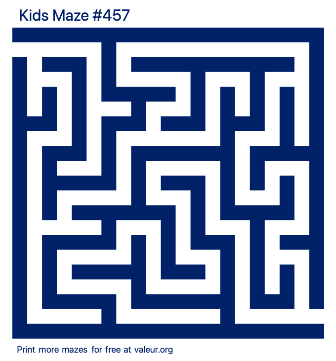 Free Printable Kids Maze number 457